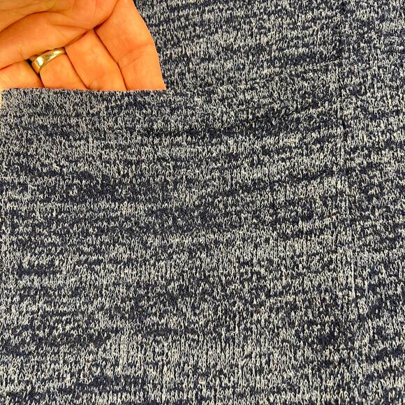 Aryeh Heather Blue A-Line Sweater Dress Large Patch Pockets Size M - Picture 5 of 11